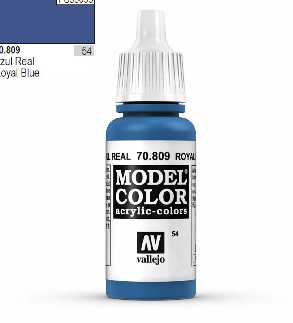 Vallejo Model Color 809 17ml Royal Blue Matt Acrylic