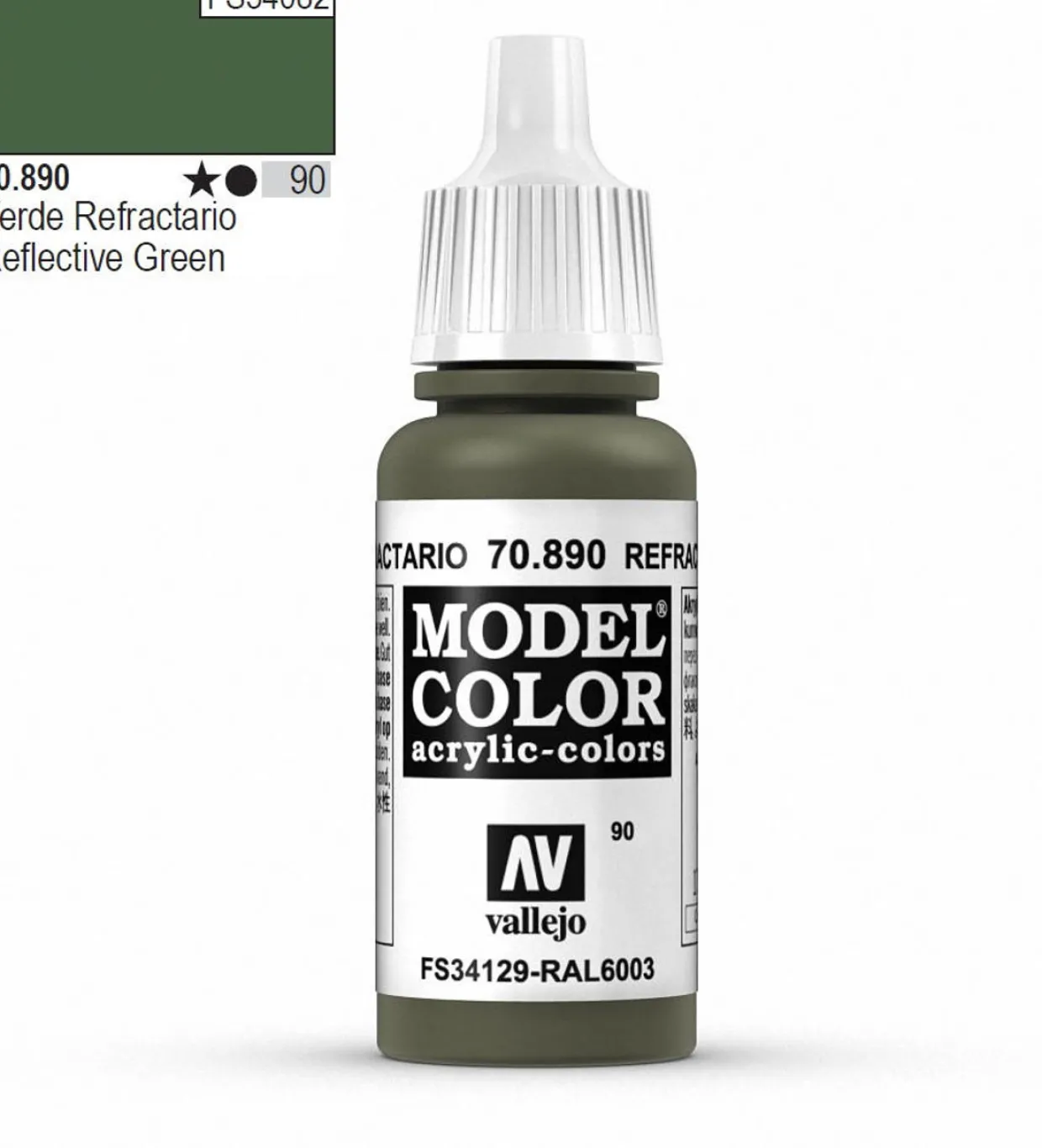 Vallejo Model Color 890 17ml Refractive Green Matt Acrylic