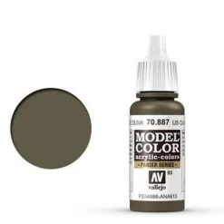Vallejo Model Color 887 17ml US Olive Drab Matt Acrylic Paint