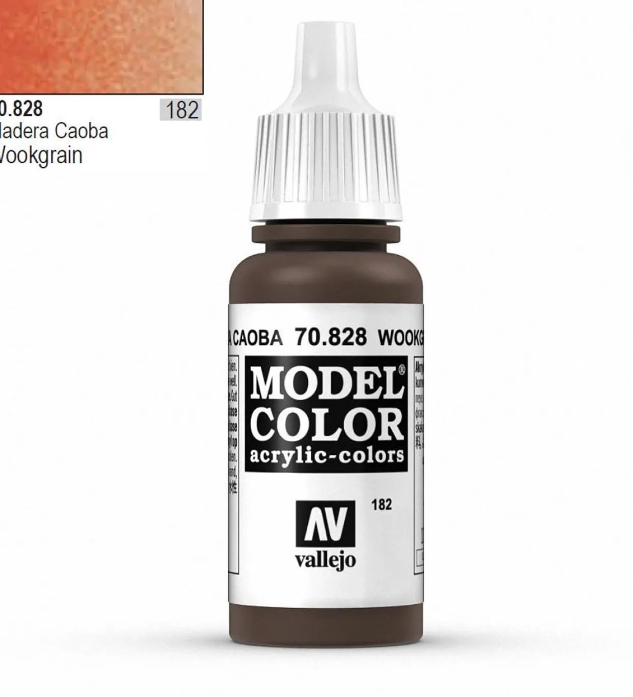 Vallejo Model Color 828 17ml Woodgrain Transparent Acrylic