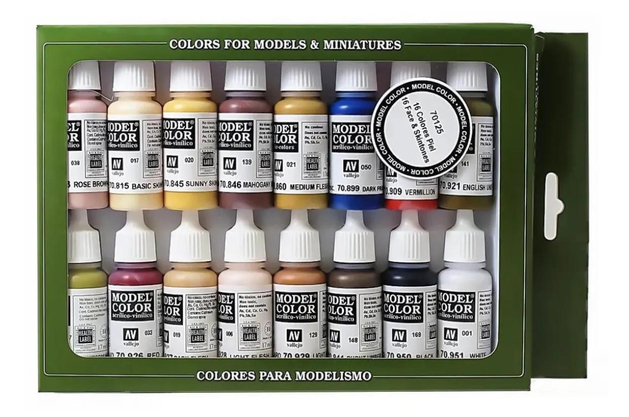 Vallejo Model Color Set - Face/Skin Colours Paint Set