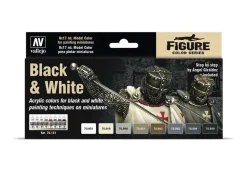 Vallejo Model Color Set - Black and White Paint Set