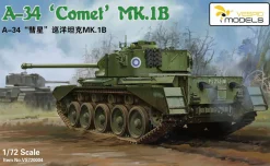 Vespid 1/72 Cruiser Tank A34 Comet Mk.1B Model Kit