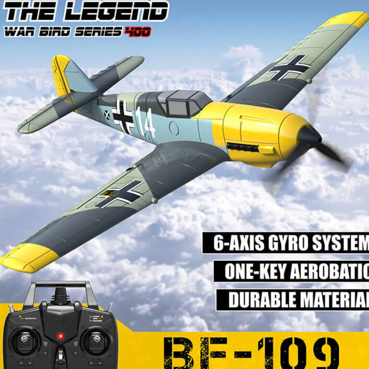 Volantex Messerschmitt BF109 400mm Brushed RTF RC Plane