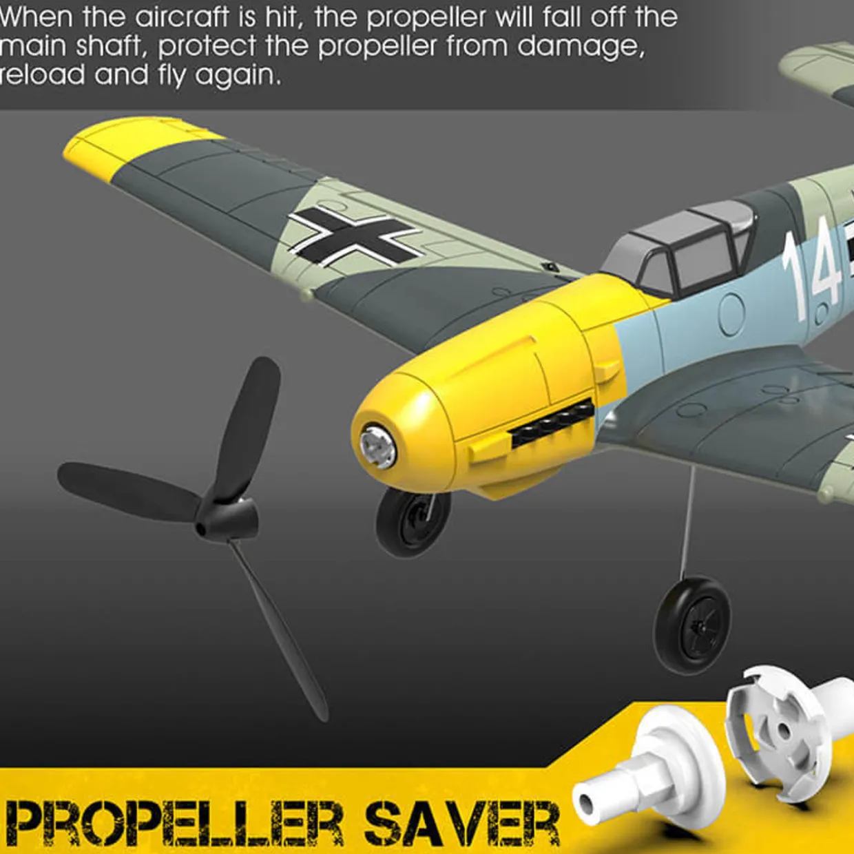 Volantex Messerschmitt BF109 400mm Brushed RTF RC Plane