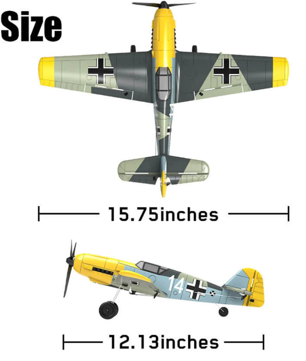 Volantex Messerschmitt BF109 400mm Brushed RTF RC Plane