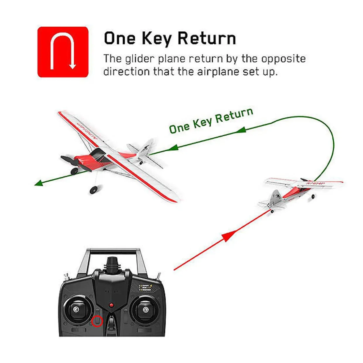 Volantex Sport Cub 500 4ch 500mm Brushed W/Gyro EPP RTF RC Plane