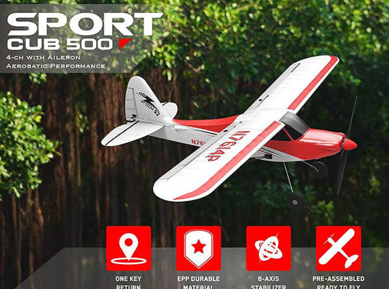 Volantex Sport Cub 500 4ch 500mm Brushed W/Gyro EPP RTF RC Plane