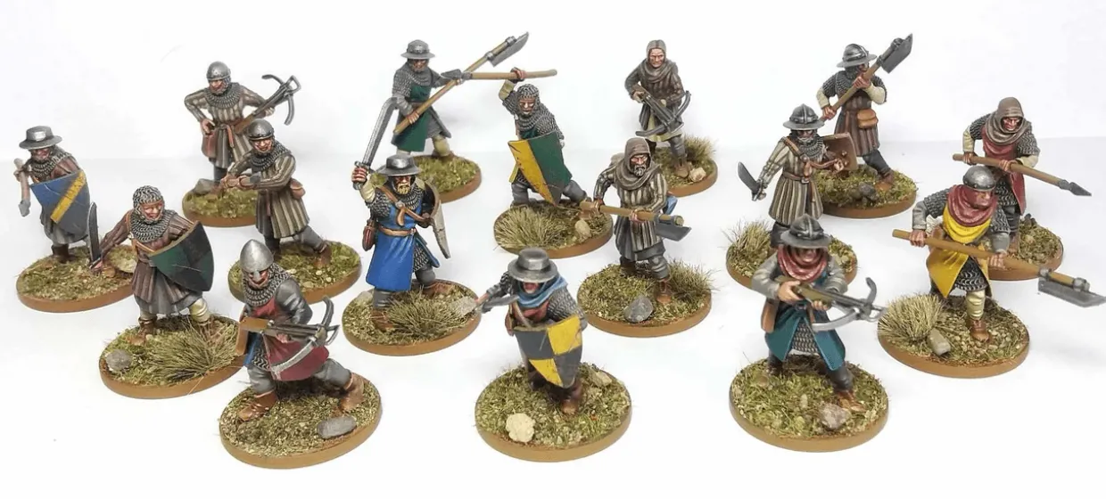 Wargames Atlantic 28mm Age of Chivalry - Foot Serjeants 1100-1320