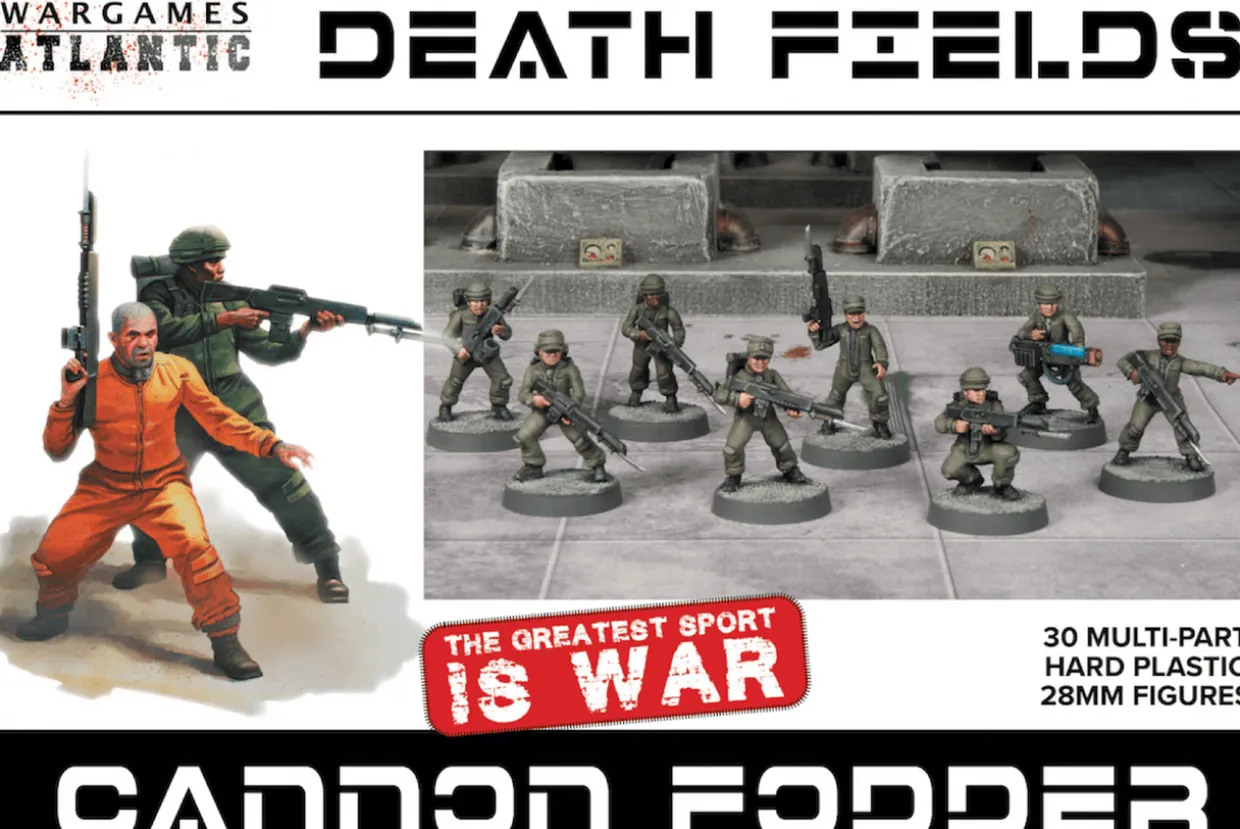 Wargames Atlantic 28mm Death Fields - Cannon Fodder Male Set