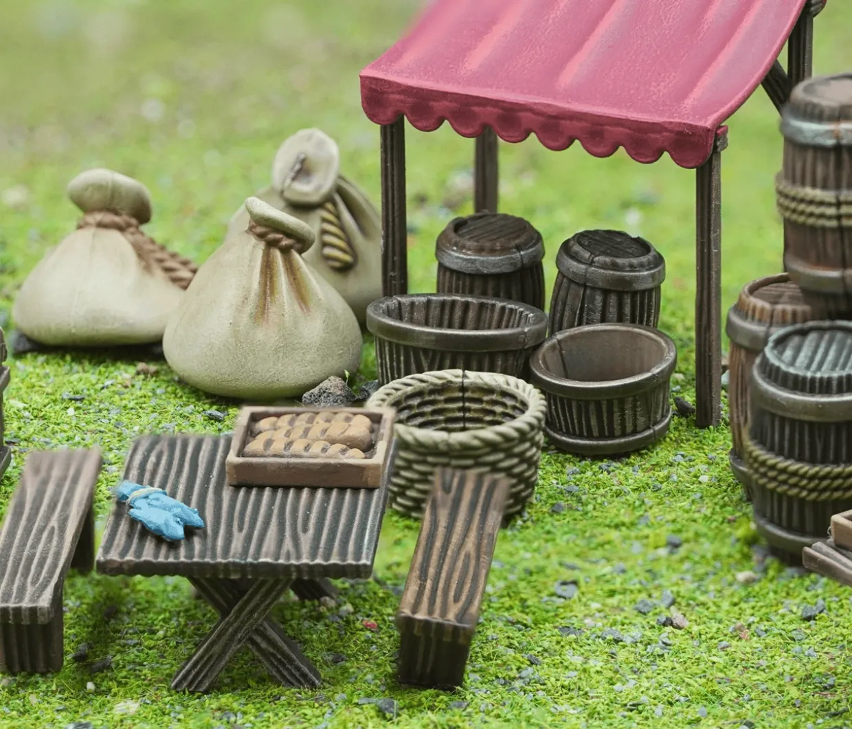 Wargames Atlantic 28mm General Accoutrements - Markets & Barricades