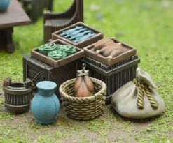 Wargames Atlantic 28mm General Accoutrements - Markets & Barricades