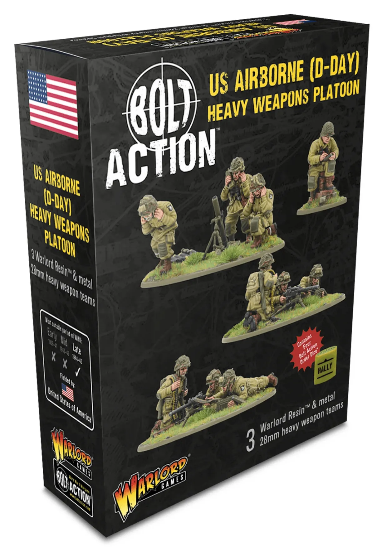 Warlord Games 28mm Bolt Action - US Forces - Airborne D-Day 1944-1945 - Heavy Weapons Platoon