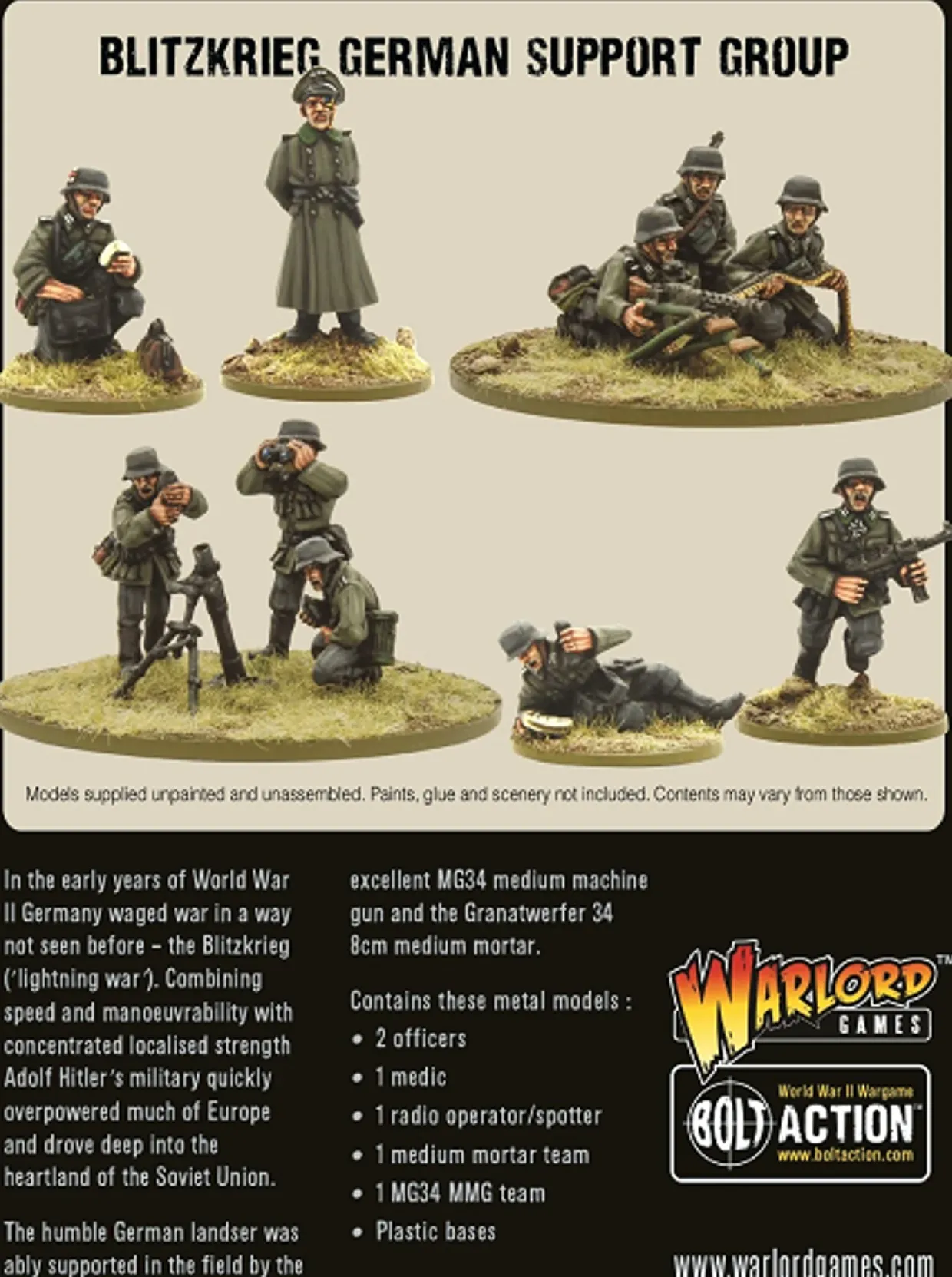 Warlord Games 28mm Bolt Action - German Forces - Blitzkrieg Support Group