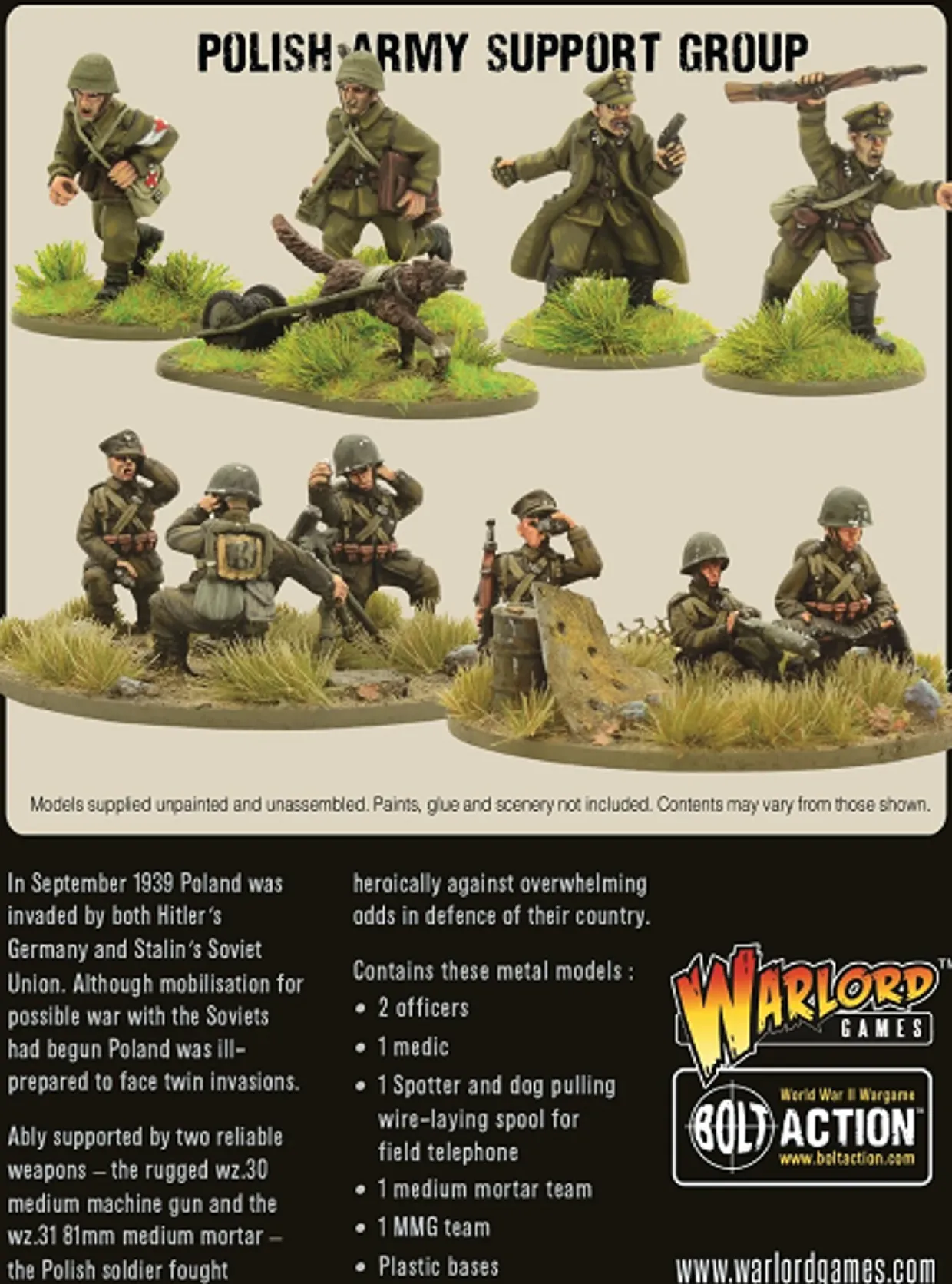 Warlord Games 28mm Bolt Action - Polish Forces - Polish Army Support Group