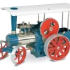 Wilesco D405 Live Steam Traction Engine Blue and Red
