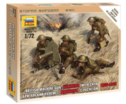 Zvezda 1/72 WWII British Vickers MG with Crew 1939-1942