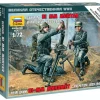 Zvezda 1/72 WWII German 81mm Mortar with Crew