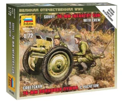 Zvezda 1/72 WWII Soviet 76mm and crew